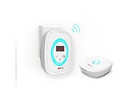 這是一款可以當夜燈和時鐘使用的無線門鈴！